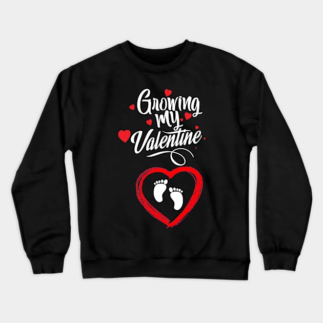 growing my valentine shirt red Love Wife Boy Girl Crewneck Sweatshirt by fadi1994